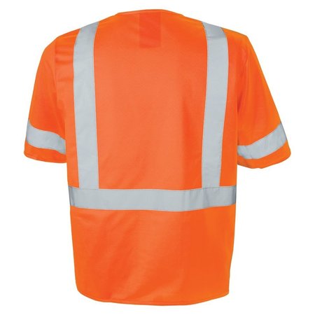 Ironwear Polyester Mesh Safety Vest Class 3 w/ 3 Pockets (Orange/2X-Large) 1291-O-2XL